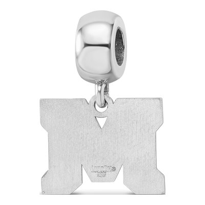 Montana State University Sterling Silver Small Letter M Dangle Bead – view 6