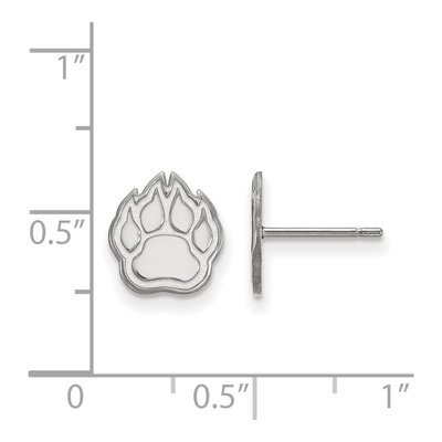 Northern Illinois University Sterling Silver NIU Huskies Paw Stud Earrings – view 2