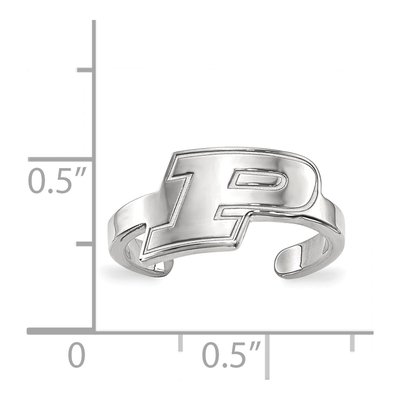 Purdue University Sterling Silver Toe Letter P Ring – view 5
