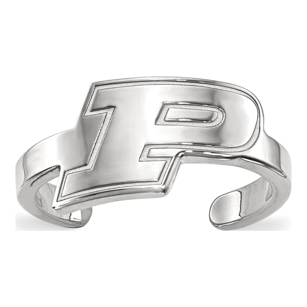 Purdue University Sterling Silver Toe Letter P Ring