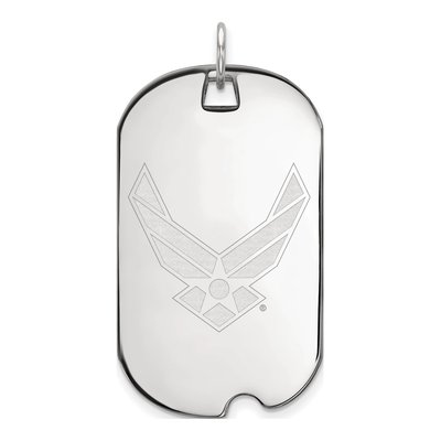 United States Air Force Academy Sterling Silver U.s Air Large Dog Tag Pendant