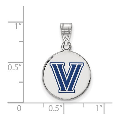 Villanova University Sterling Silver Medium Letter V Pendant – view 2
