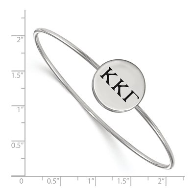 Kappa Kappa Gamma Sterling Silver Large Slip-On Bangle Bracelet – view 2