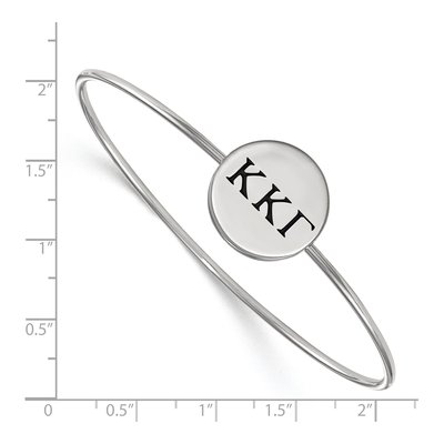Kappa Kappa Gamma Sterling Silver Large Slip-On Bangle Bracelet – view 3