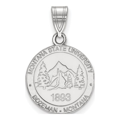 Montana State University Sterling Silver Medium Crest Pendant