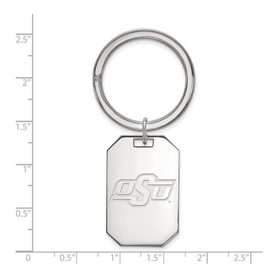 Oklahoma State O-S-U Sterling Silver Key Ring – view 2