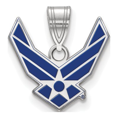 United States Air Force Academy Sterling Silver U.s Air Enamel Pendant