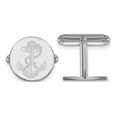 Sterling Silver Naval Academy Anchor Cuff Links