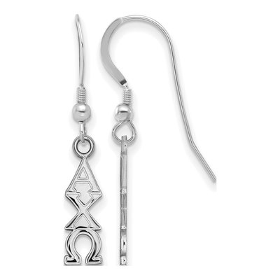 Alpha Chi Omega Sterling Silver Greek Letter Earrings