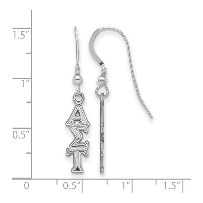 Alpha Sigma Tau Sterling Silver Greek Letter Earrings – view 2