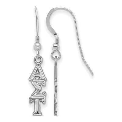 Alpha Sigma Tau Sterling Silver Greek Letter Earrings