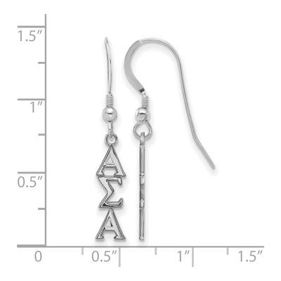 Alpha Sigma Alpha Sterling Silver Wire Earrings – view 2