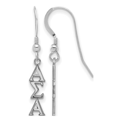 Alpha Sigma Alpha Sterling Silver Wire Earrings