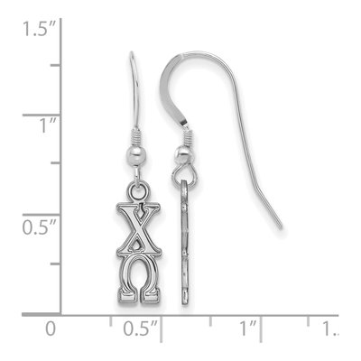 Chi Omega Sterling Silver Earrings – view 2