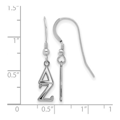 Delta Zeta Sterling Silver Sorority Letters Earrings – view 2