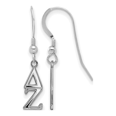 Delta Zeta Sterling Silver Sorority Letters Earrings