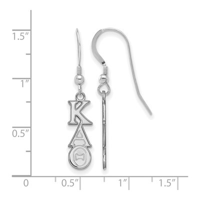 Kappa Alpha Theta Sterling Silver Wire Earrings – view 2