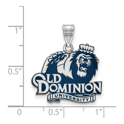 Old Dominion University Sterling Silver Large Enameled Pendant – view 2