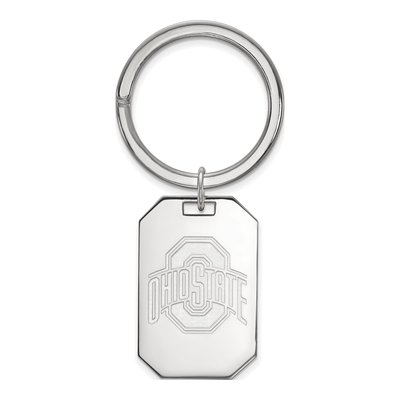 Ohio State Sterling Silver Key Ring