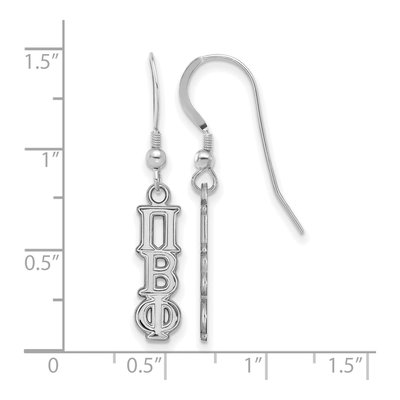 Pi Beta Phi Sterling Silver Wire Earrings – view 2