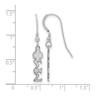 Phi Sigma Sigma Sterling Silver Earrings – view 2