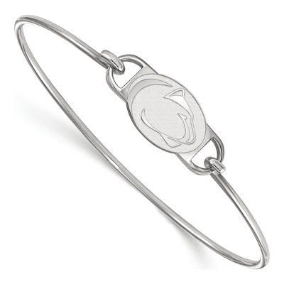 Pennsylvania State University Sterling Silver Small Penn Lion Wire Bangle Bracelet