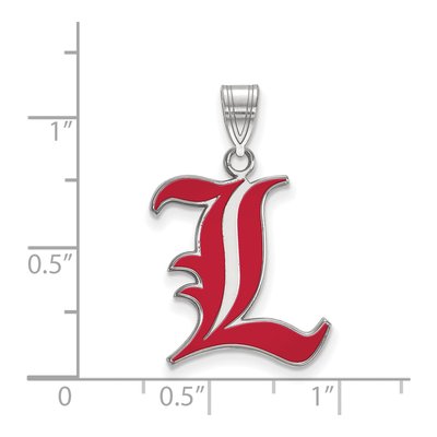 University of Louisville Sterling Silver Large Letter L Pendant – view 2
