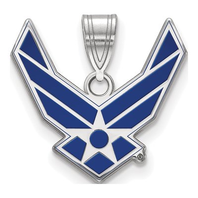 United States Air Force Academy Sterling Silver U.s Air Enamel Pendant