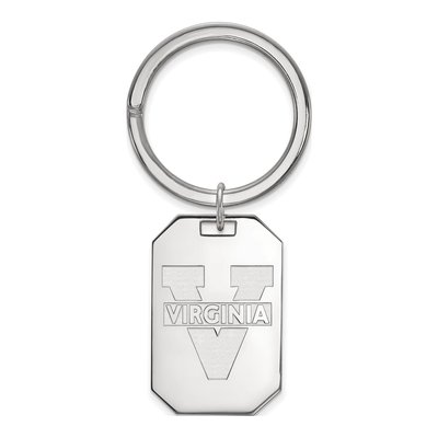 UVA Sterling Silver Key Ring