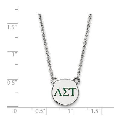 Alpha Sigma Tau Sterling Silver Small Sorority Necklace – view 2