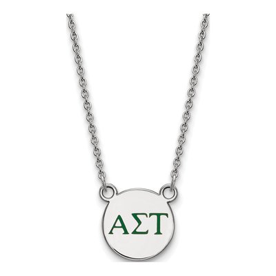 Alpha Sigma Tau Sterling Silver Small Sorority Necklace