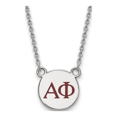 Alpha Phi Sterling Silver Small Sorority Necklace