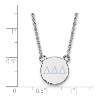 Delta Delta Delta Sterling Silver Small Sorority Necklace – view 2