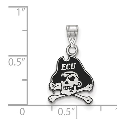 East Carolina University Sterling Silver Small Pirates Pendant – view 2