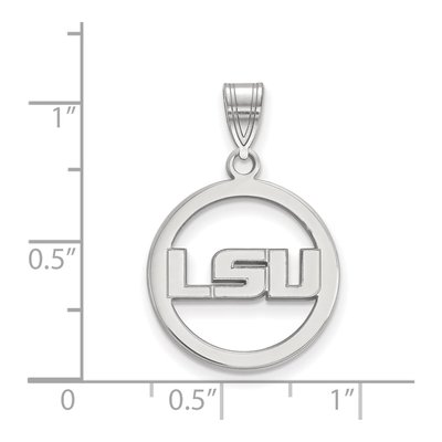 Louisiana State University Sterling Silver LSU Medium Circle Pendant – view 2