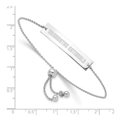 Washington Nationals Sterling Silver Rh-P Adjustable Bracelet – view 3
