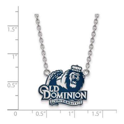 Old Dominion University Sterling Silver Large Enameled Necklace – view 2