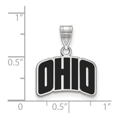 Ohio University Sterling Silver Small Enamel Pendant – view 2