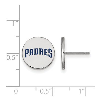 San Diego Padres Sterling Silver Enamel Stud Earrings – view 2