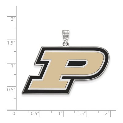 Purdue University Sterling Silver Extra Large Letter P Pendant – view 2