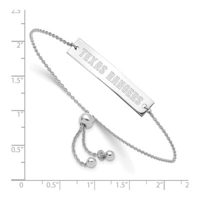 Texas Rangers Sterling Silver Adjustable Bracelet – view 3