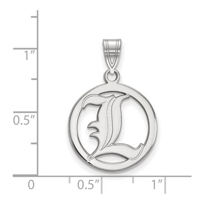 University of Louisville Sterling Silver Medium Letter L Pendant – view 2