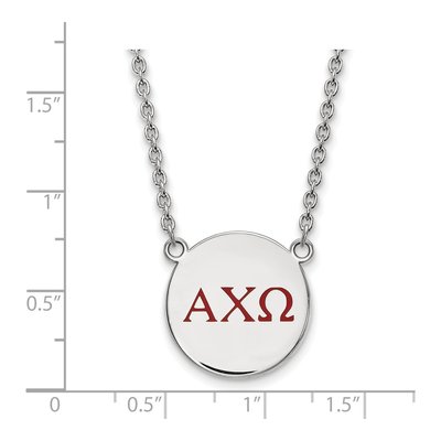 Alpha Chi Omega Sterling Silver Large Sorority Necklace – view 2