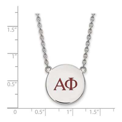 Alpha Phi Sterling Silver Large Sorority Necklace – view 2