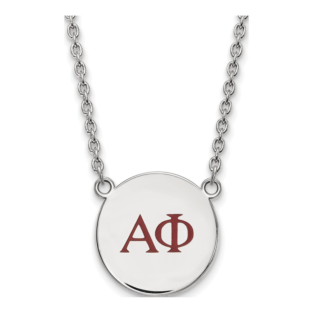 Alpha Phi Sterling Silver Large Sorority Necklace