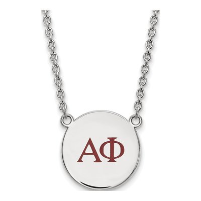 Alpha Phi Sterling Silver Large Sorority Necklace