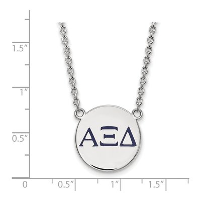 Alpha Xi Delta Sterling Silver Large Sorority Necklace – view 2