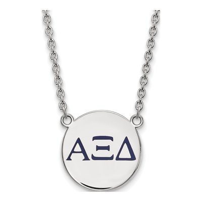 Alpha Xi Delta Sterling Silver Large Sorority Necklace