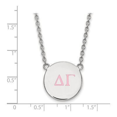 Delta Gamma Sterling Silver Large Sorority Necklace – view 2
