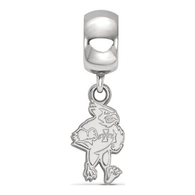 Iowa State University Sterling Silver Small Cardinal Dangle Bead – view 2
